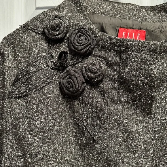 Elle Charcoal Jacket with Textured Design - Picture 3 of 4